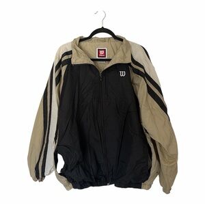 Wilson black and tan windbreaker jacket